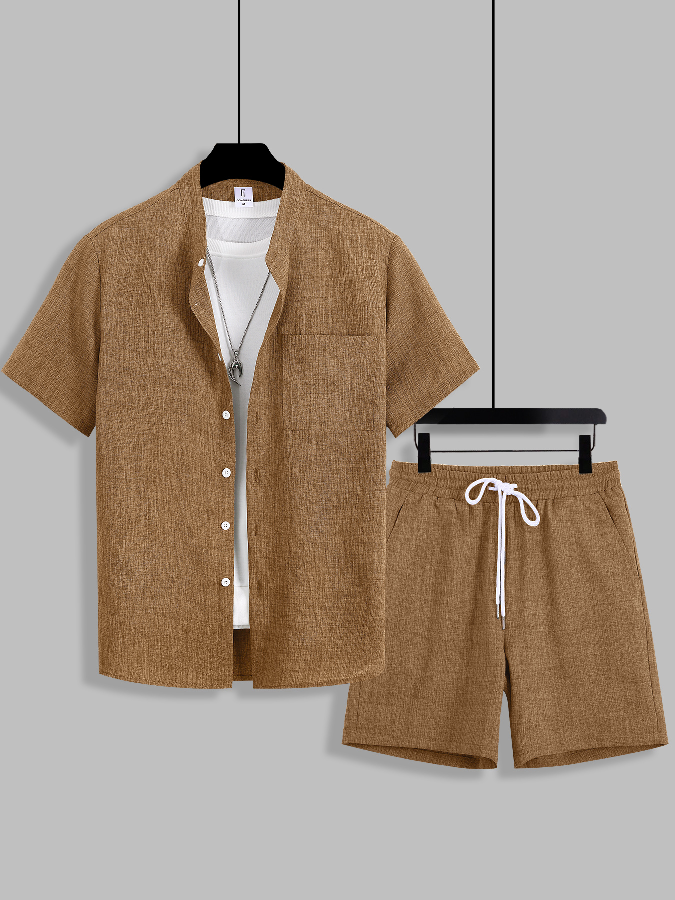Linen Shorts Men - Summer Men's Cotton Linen Texture Stand