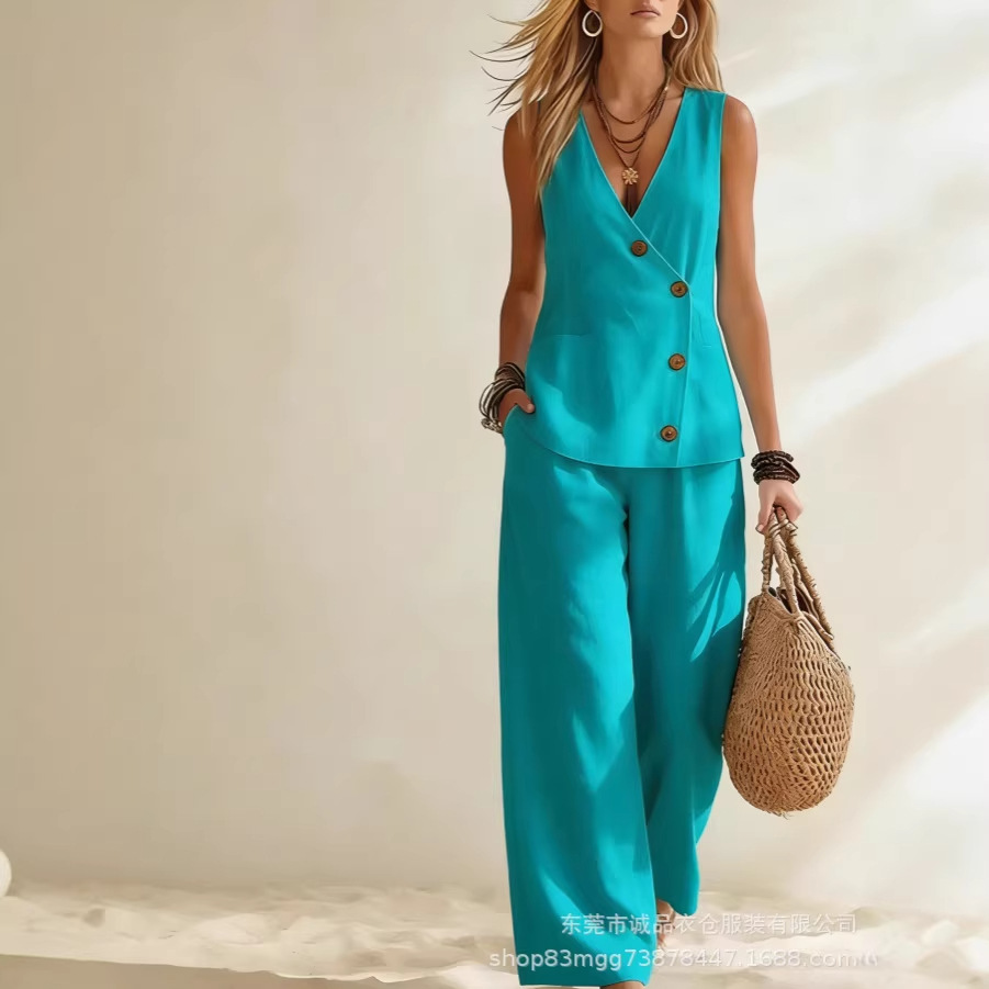 Zara Summer Clothing For Women - Fashion Deep V-neck Sleeveless Women Summer