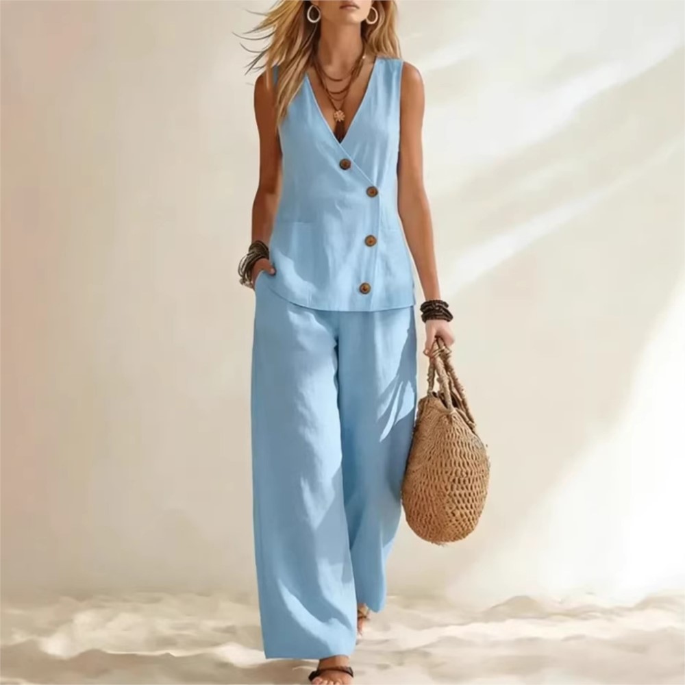 Zara Summer Clothing For Women - Fashion Deep V-neck Sleeveless Women Summer