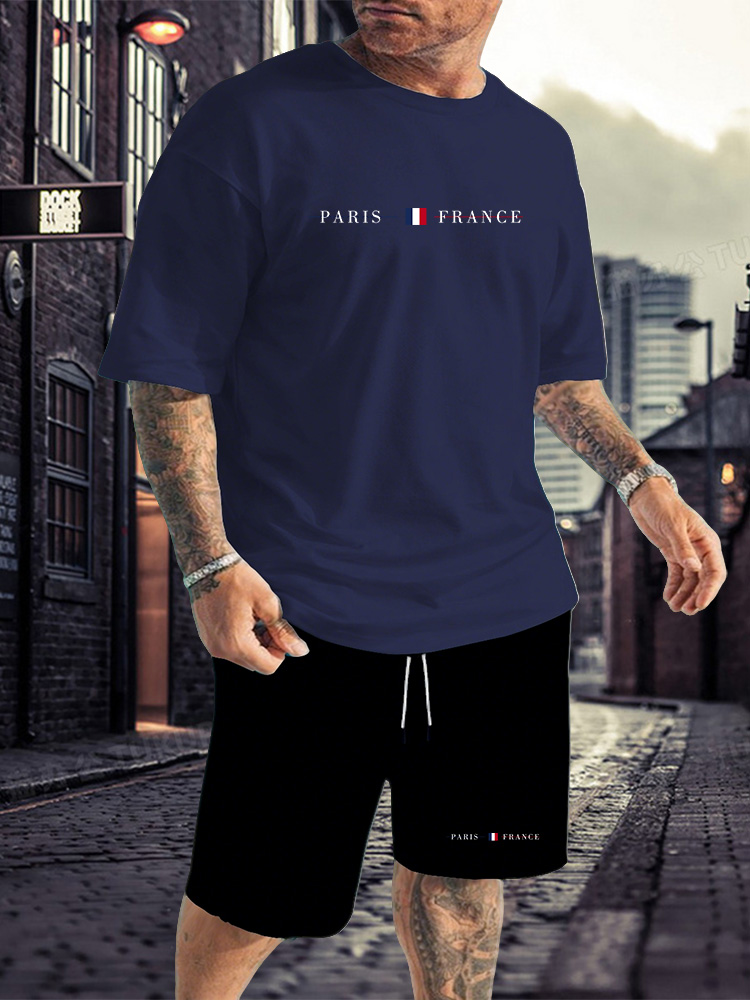 Summer Quotes - Men's Tracksuit 2 Piece O-neck Short