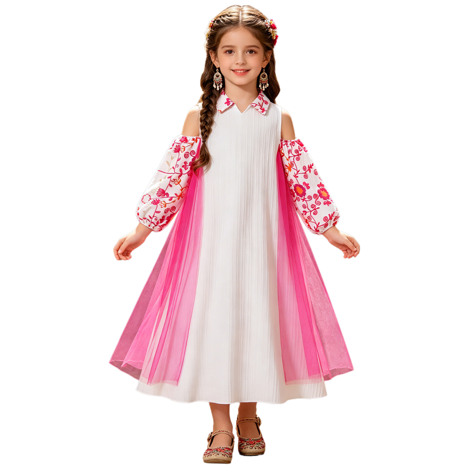 Girl Long Sleeve Mesh Patchwor - Summer Clothing For Girls avis et prix