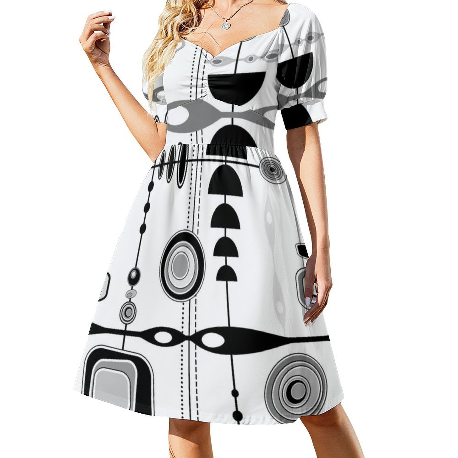 Mid Century Modern Print-Black - Summer Clothing Vintage avis et prix