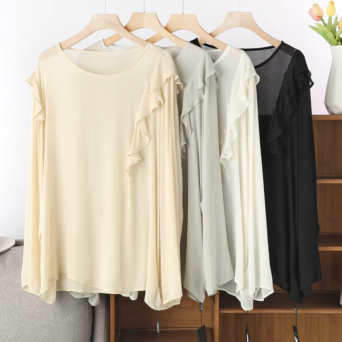 French Elegant Long Sleeve Ruf - Summer Clothing For Plus Size Women avis et prix
