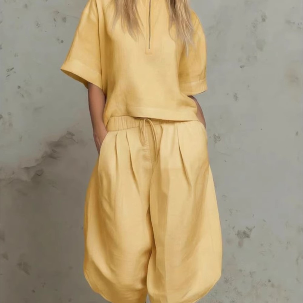 Fashion Half-sleeved Zipper St - Zara Summer Clothing For Women avis et prix