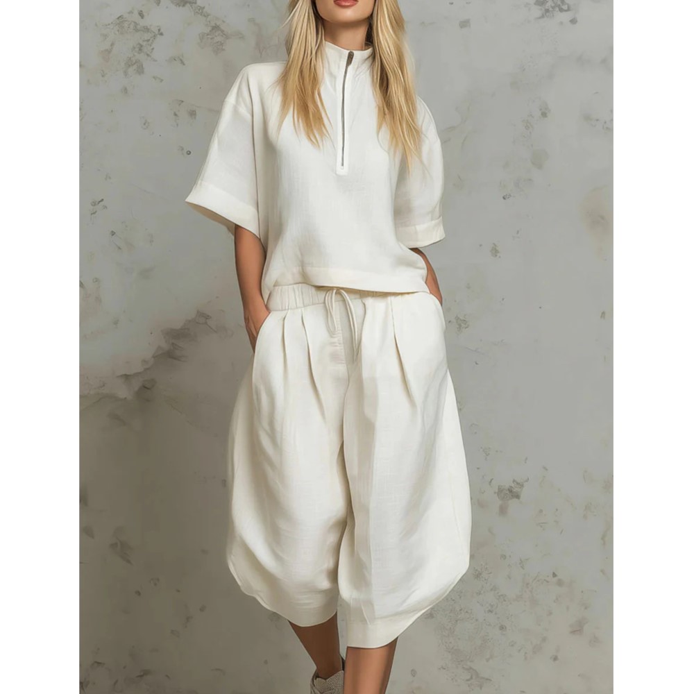 Fashion Half-sleeved Zipper St - Zara Summer Clothing For Women avis et prix
