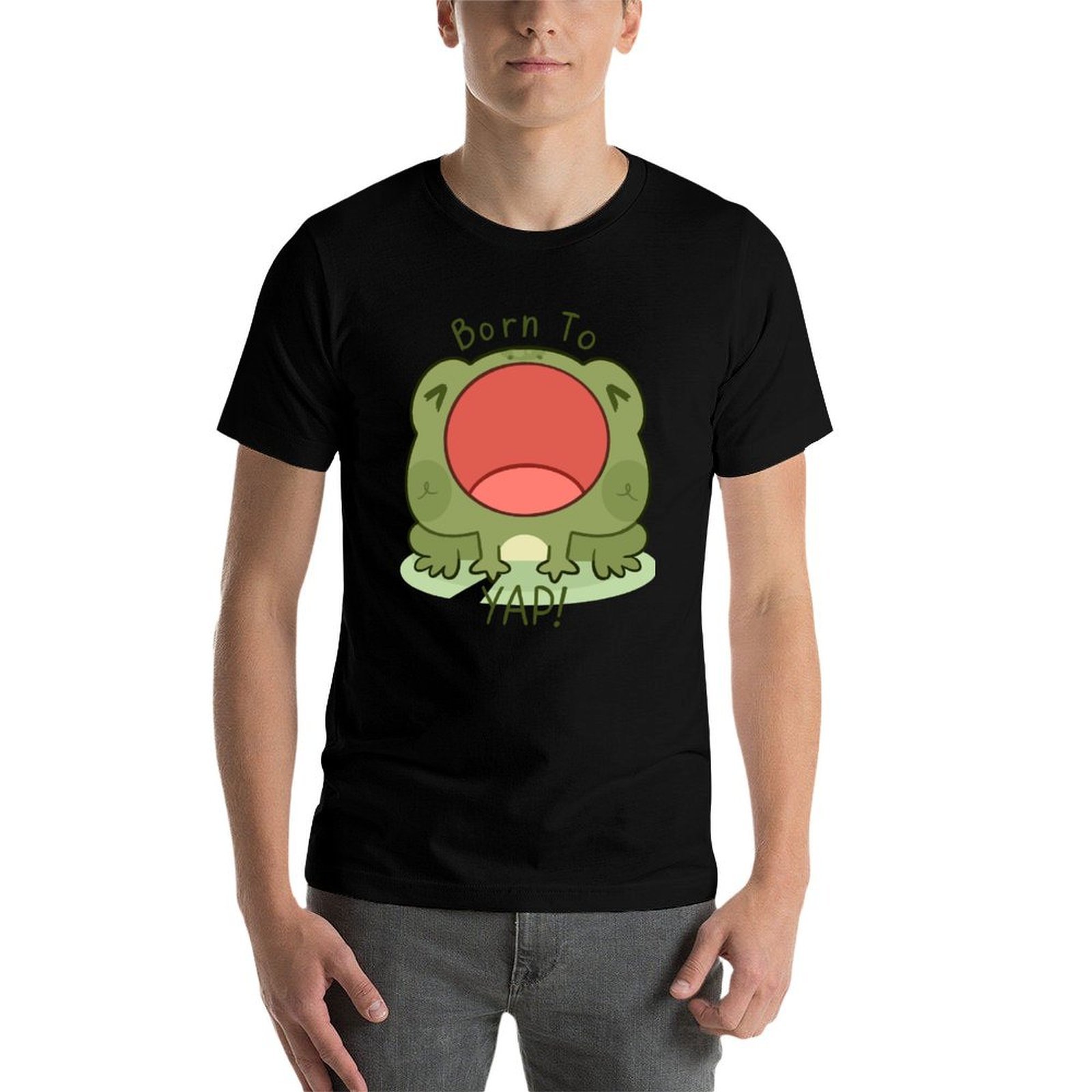 Born to Yap Frog T-Shirt summe - Summer Clothing Essentials Men avis et prix