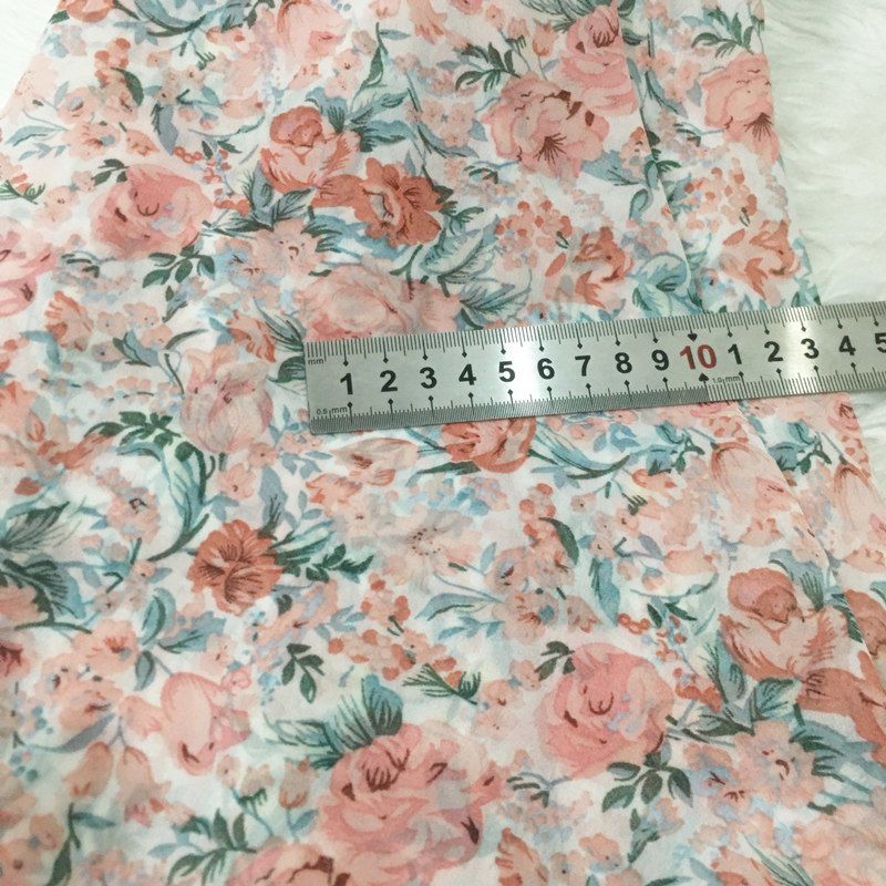2/3m Floral Print Chiffon Fabr - Summer Clothing Material avis et prix