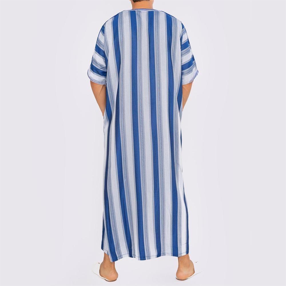 Men's Short Sleeve Long Robe L - Summer Clothing Material avis et prix