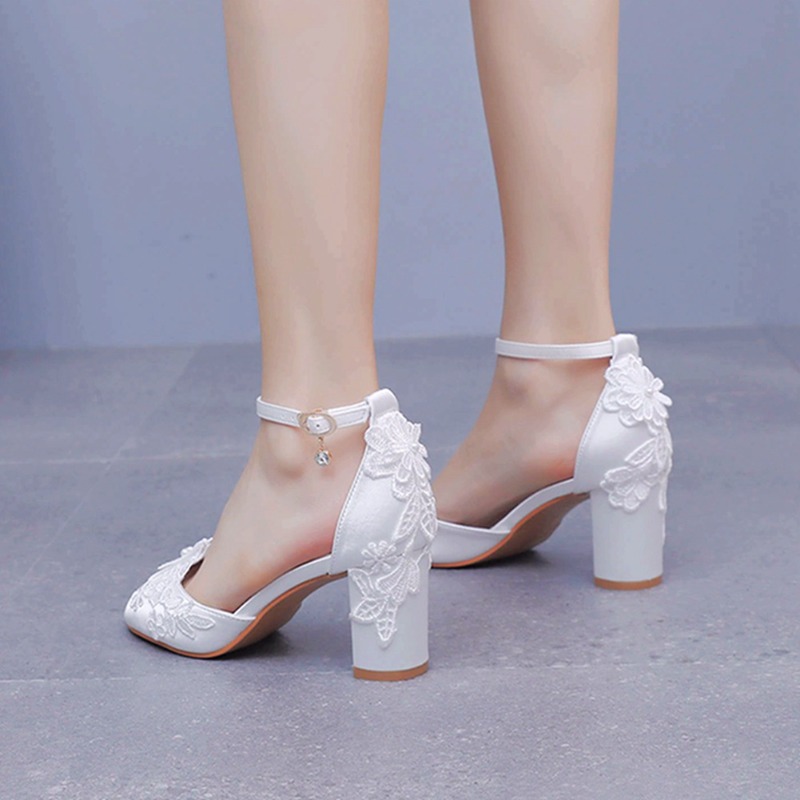 Women White Silk High Heels Su - Summer Closet avis et prix
