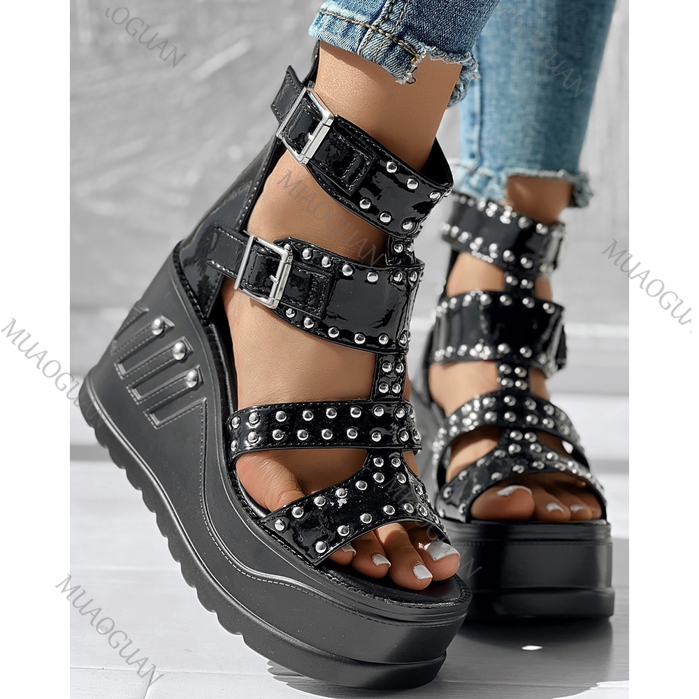 Fashion Women Peep Toe Black S - Summer Closet avis et prix
