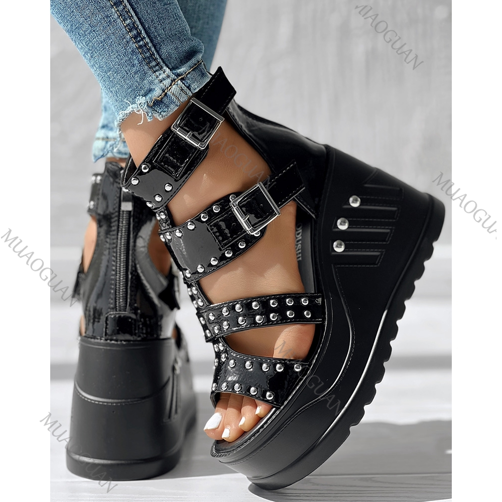 Fashion Women Peep Toe Black S - Summer Closet avis et prix