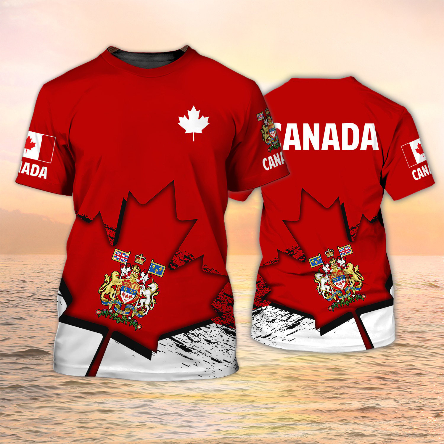 Canada T-Shirts Canadian Flag  - Summer Clothing Canada avis et prix