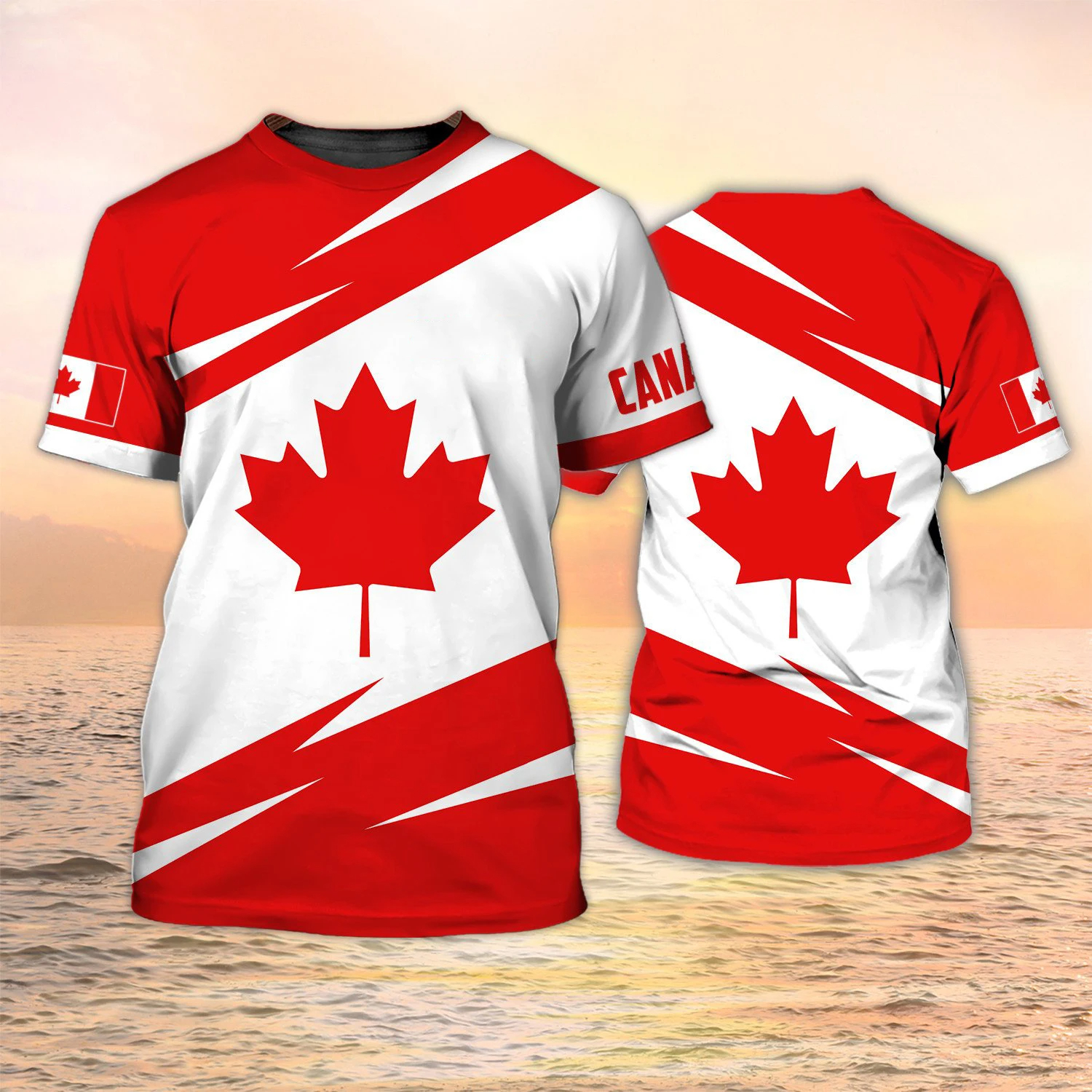 Canada T-Shirts Canadian Flag  - Summer Clothing Canada avis et prix