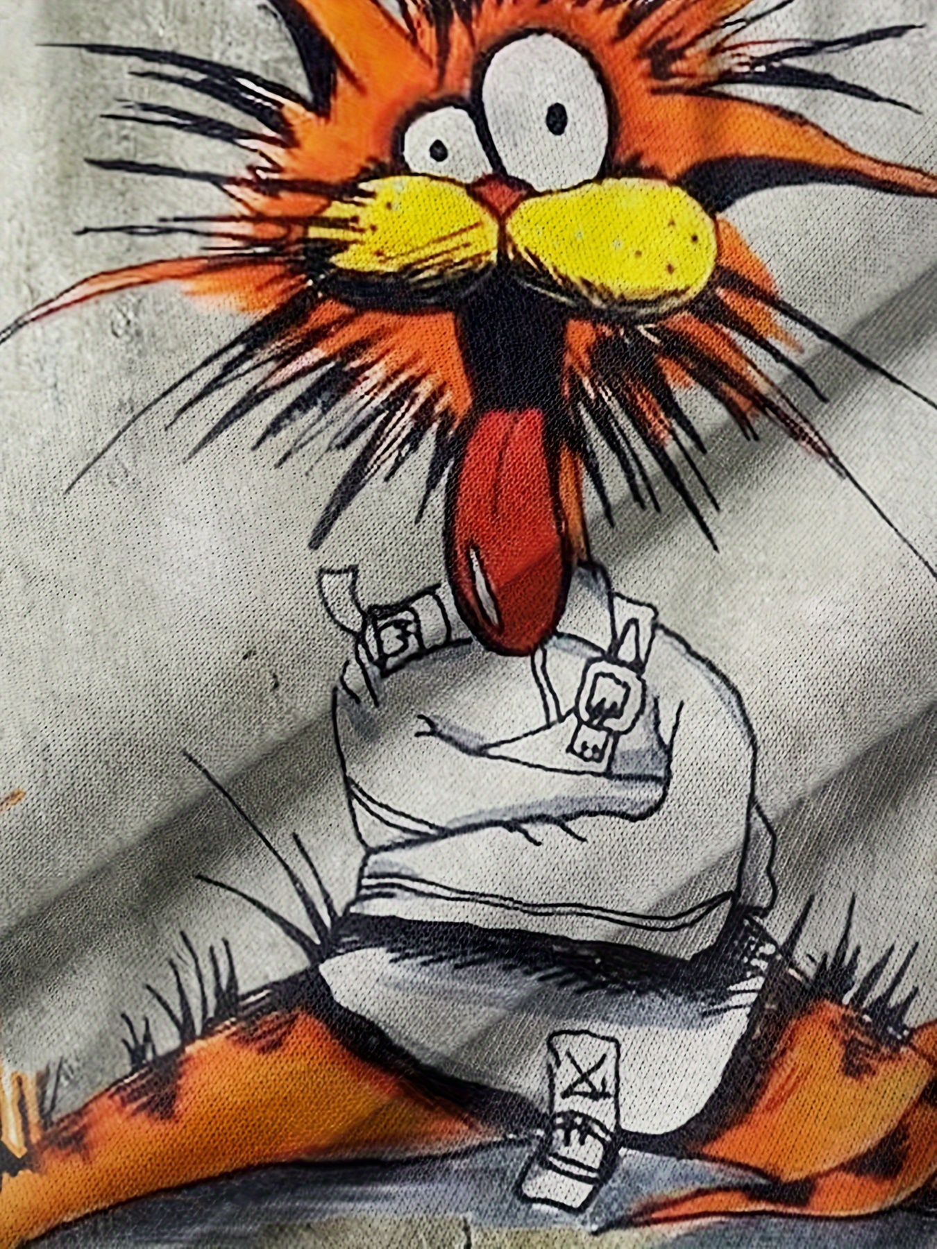 Cat Pattern Printed Round Neck - Summer Clothing Patterns avis et prix