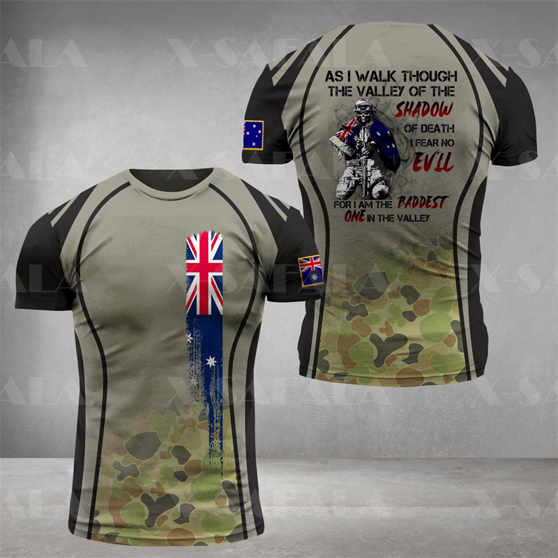 Australia Flag Skull Graphic T - Summer Clothing Australia avis et prix