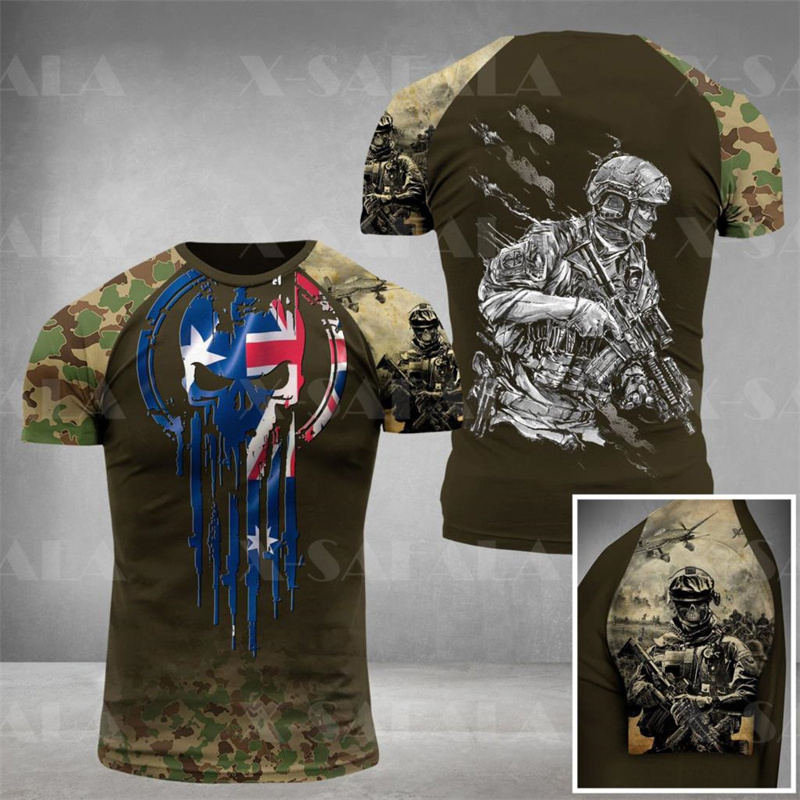 Australia Flag Skull Graphic T - Summer Clothing Australia avis et prix