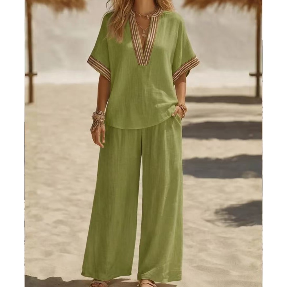 Fashion Striped Short-sleeved  - Zara Summer Clothing For Women avis et prix