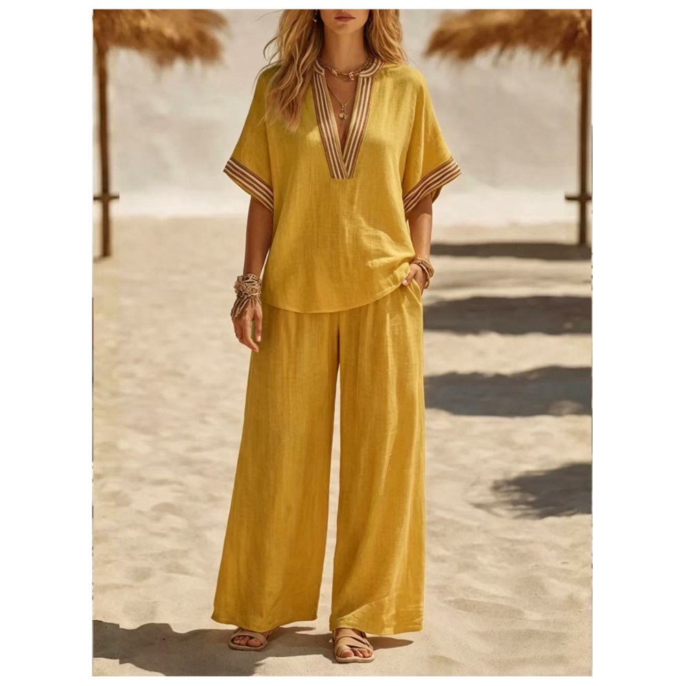 Fashion Striped Short-sleeved  - Zara Summer Clothing For Women avis et prix