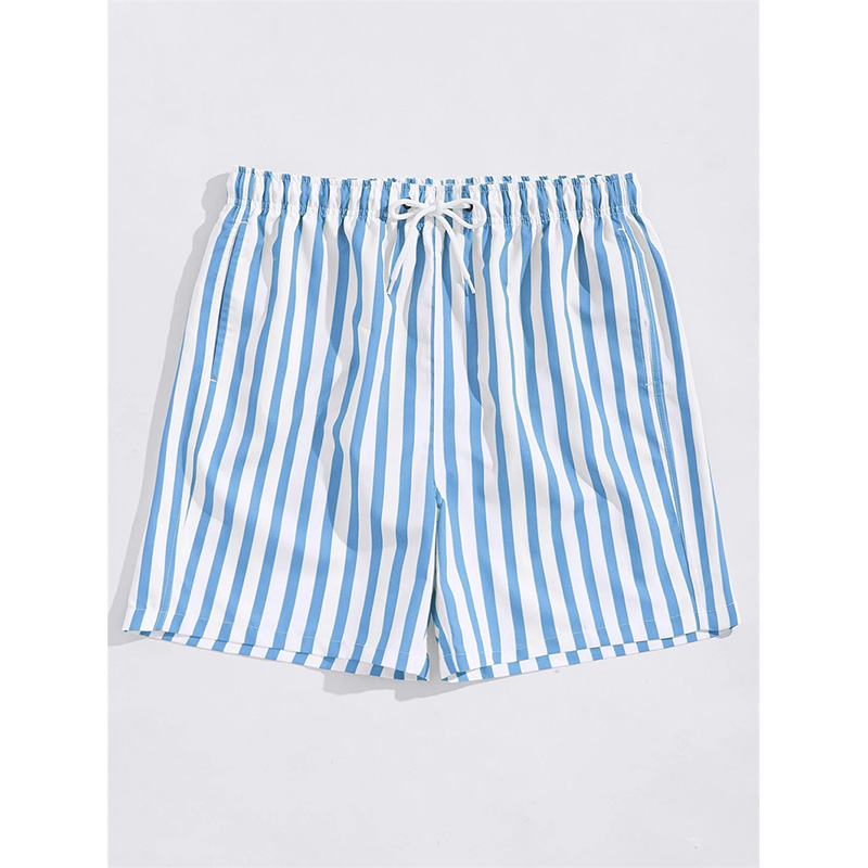 Thin Vertical Stripes Print Be - Summer Vacation Clothing Men avis et prix