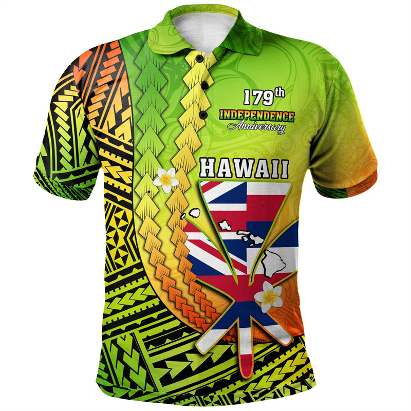 Hawaiian Whales Pattern Polo S - Summer Vacation Clothing Men avis et prix
