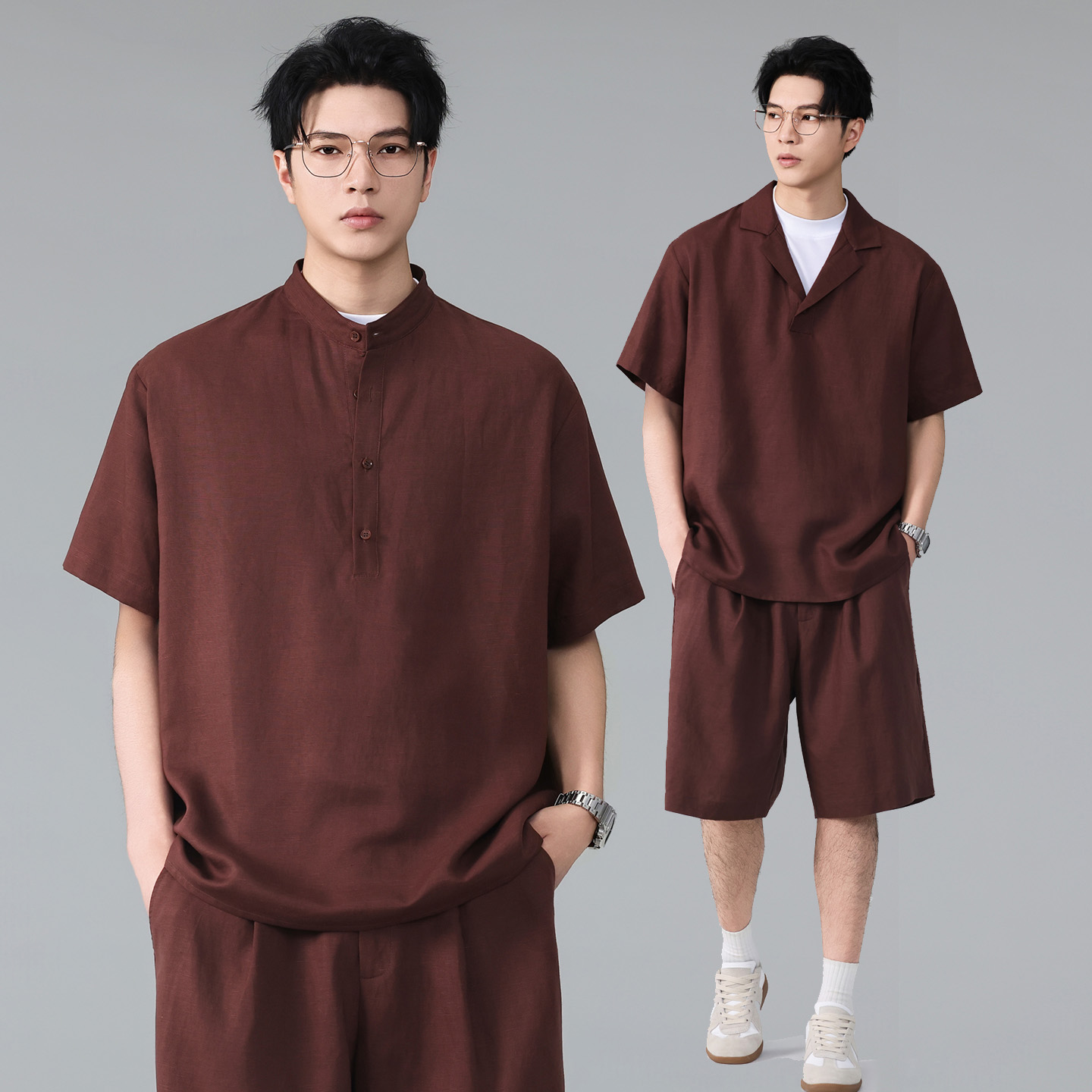 Men Summer Vintage Lightweight - Linen Shorts Men avis et prix