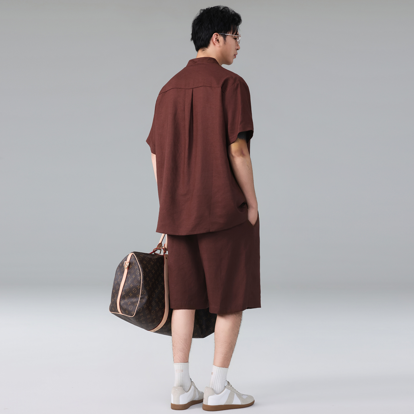 Men Summer Vintage Lightweight - Linen Shorts Men avis et prix