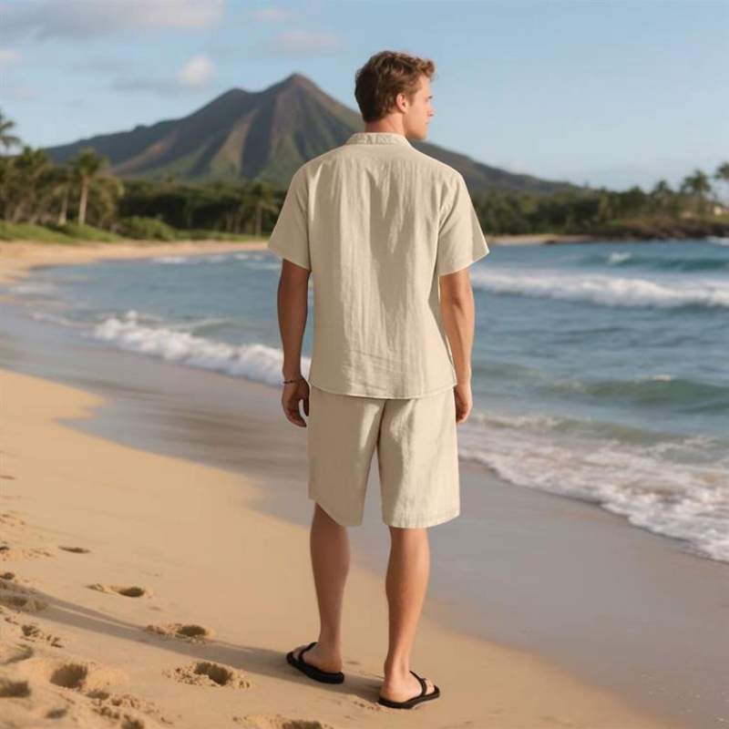 High-End Men's Summer Shorts S - Linen Shorts Men avis et prix