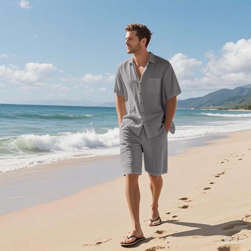 High-End Men's Summer Shorts S - Linen Shorts Men avis et prix