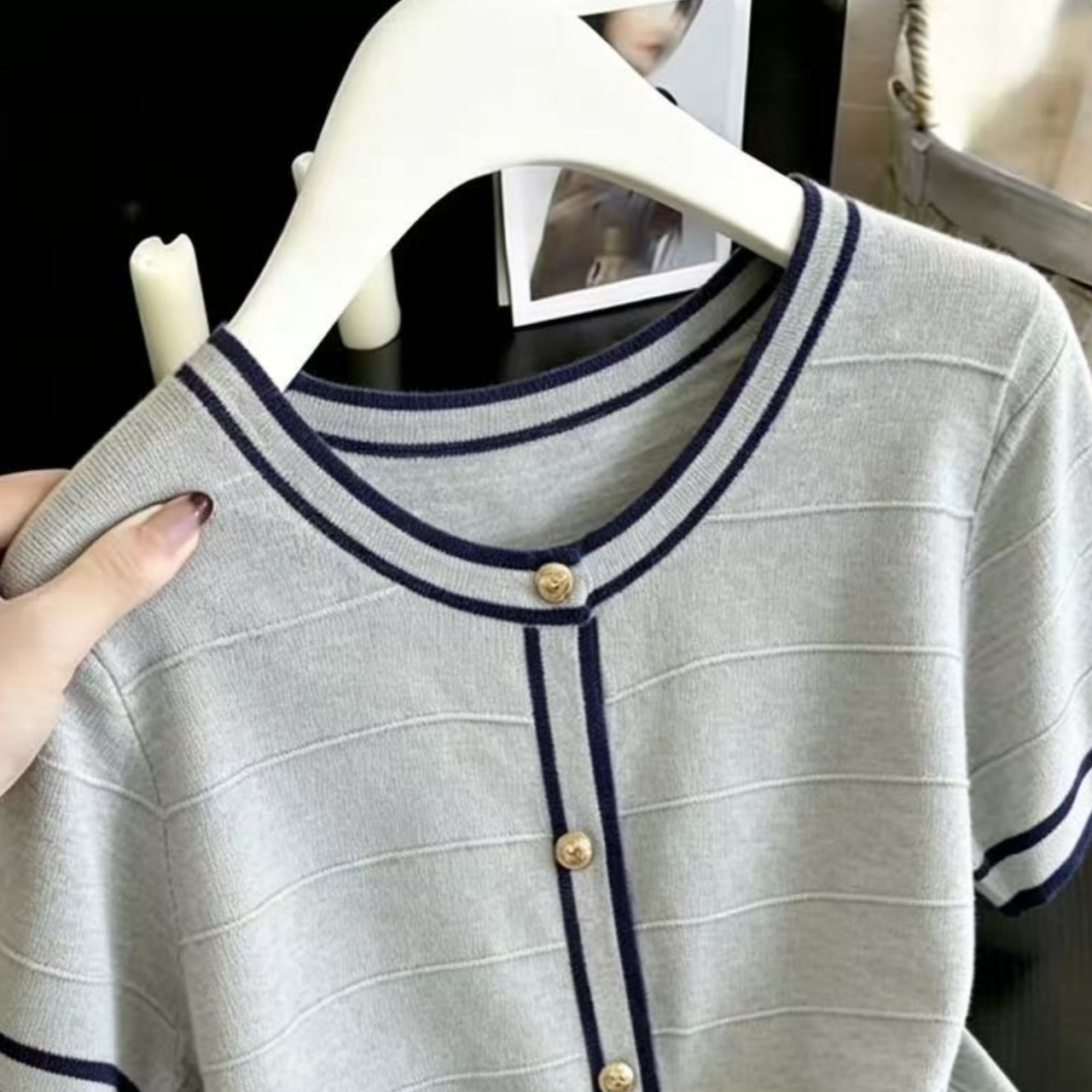 Fashion O-Neck Spliced Knitted - Summer Days Clothing avis et prix