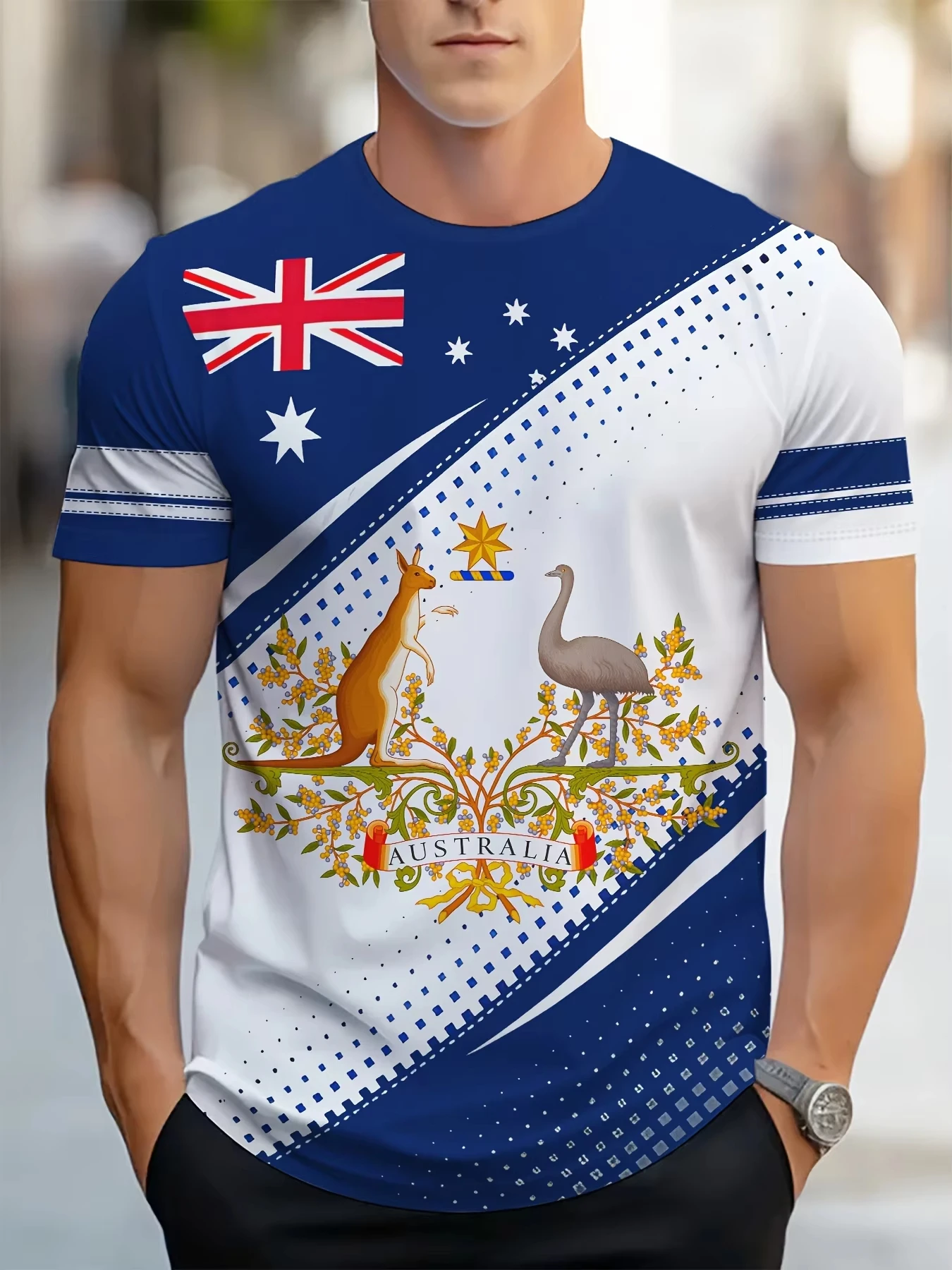 Men's T-Shirts Australia Graph - Summer Clothing Australia avis et prix
