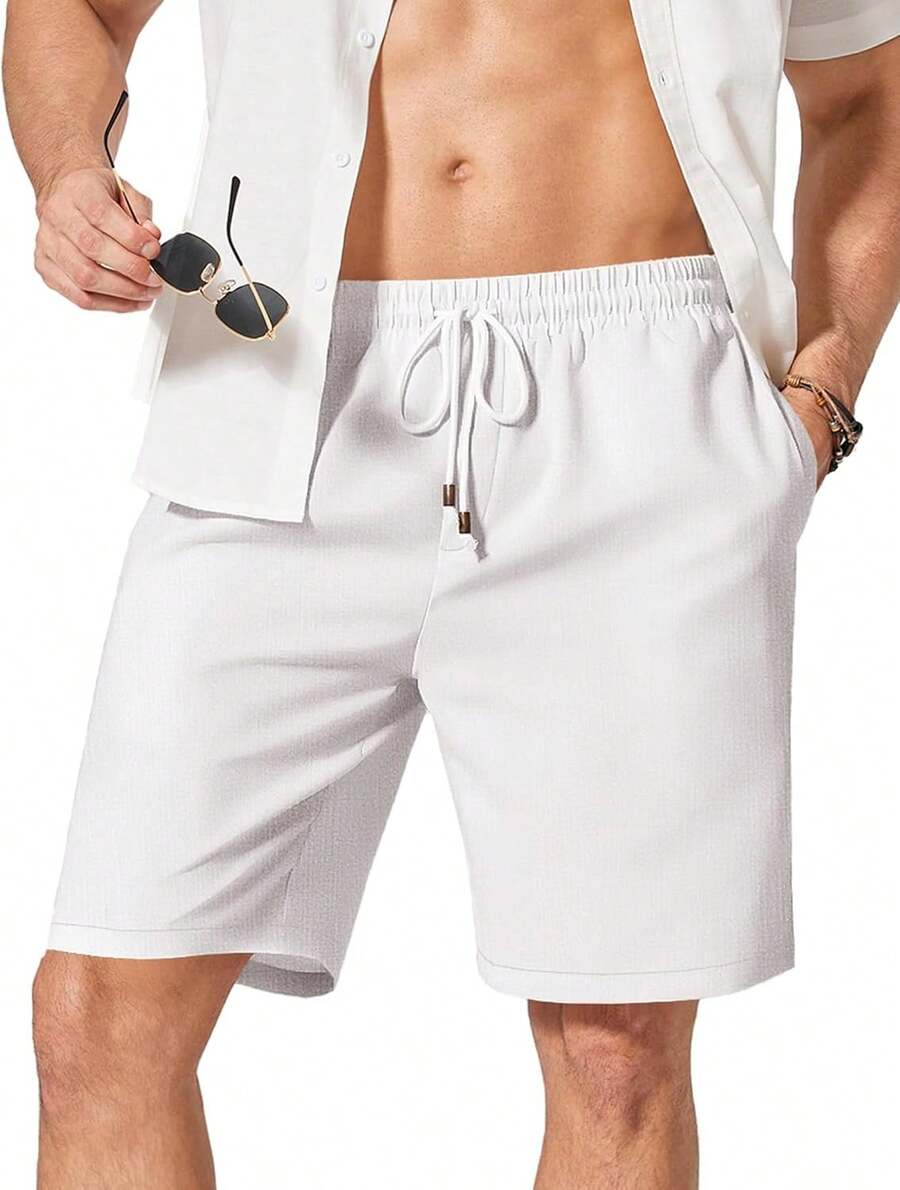 Mens Linen Shorts Casual Summe - Linen Shorts Men avis et prix