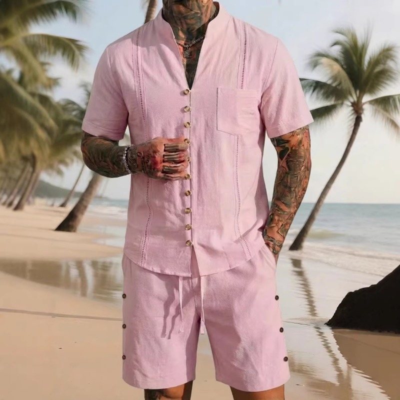 Men's Linen 2 Piece Outfits St - Linen Shorts Men avis et prix