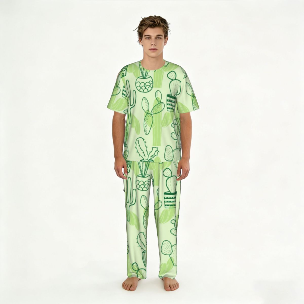 Men Pajamas Suit Short Sleeved - Summer Clothing Patterns avis et prix