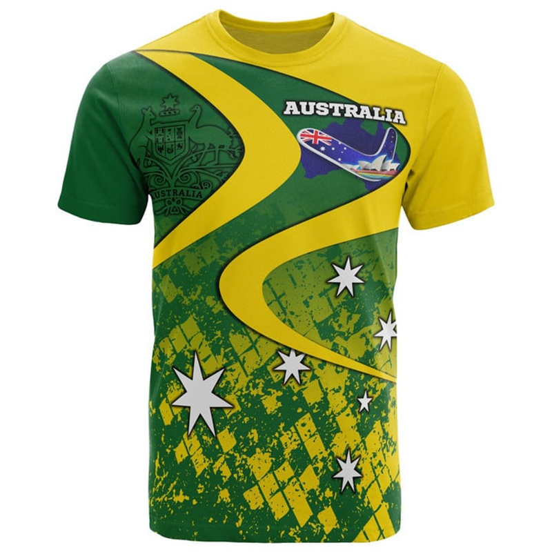 3D Print Australia Flag T Shir - Summer Clothing Australia avis et prix