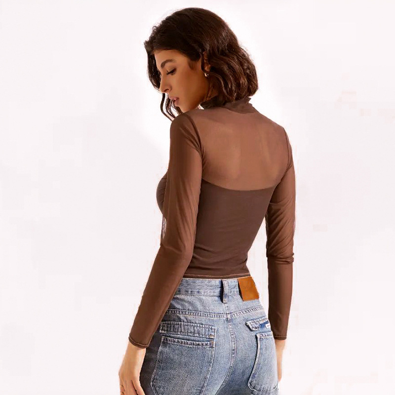 Sexy Brown Tops Chic Women's L - Summer Days Clothing avis et prix