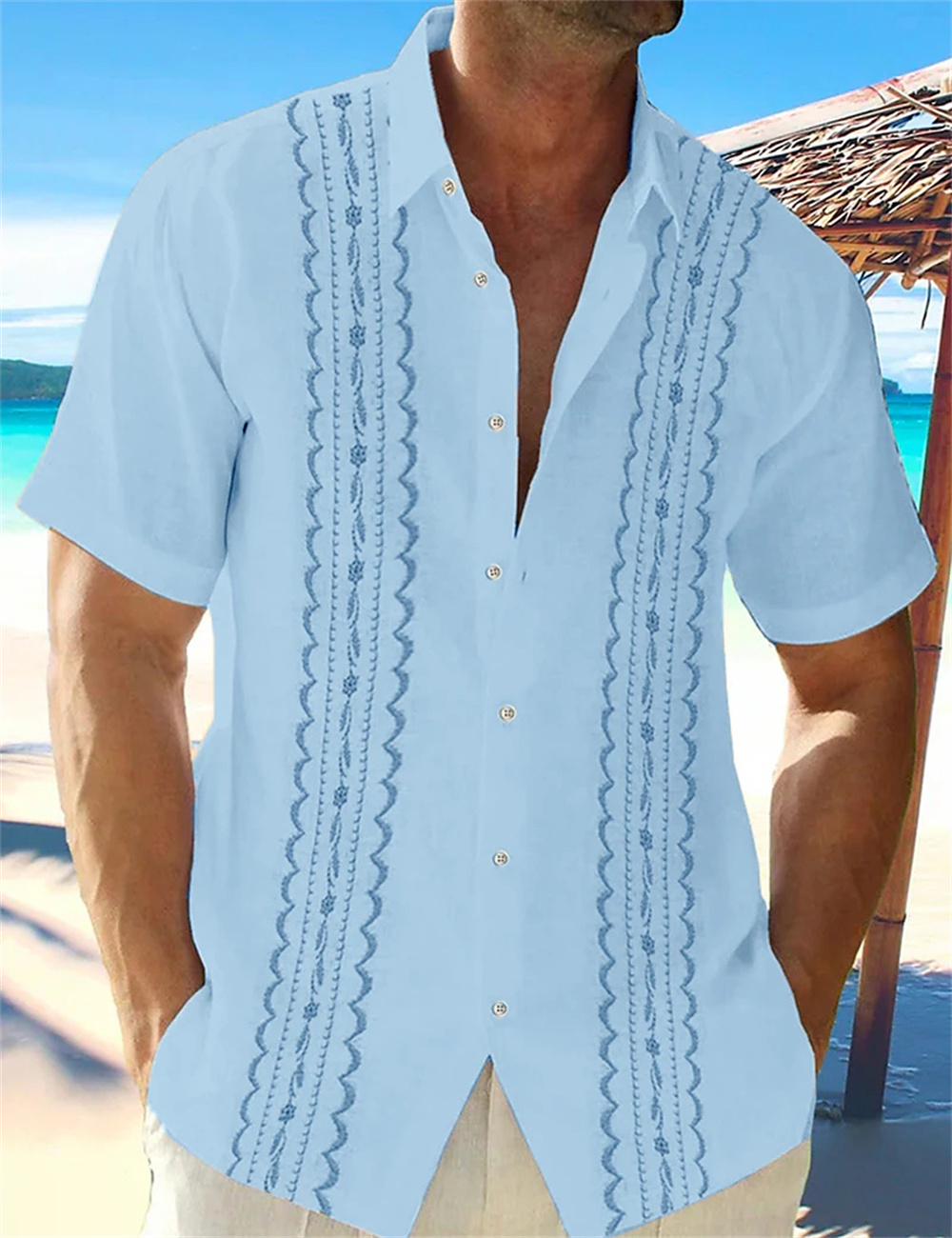 Men's shirt, new summer 3D pri - Summer Vacation Clothing Men avis et prix