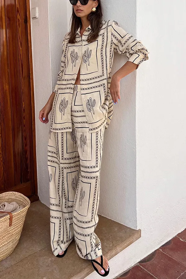 Printed Shirts Two Piece Set W - Summer Clothing Usa avis et prix