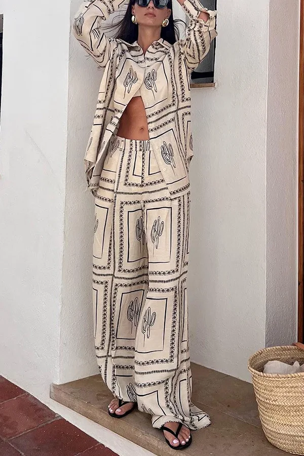 Printed Shirts Two Piece Set W - Summer Clothing Usa avis et prix