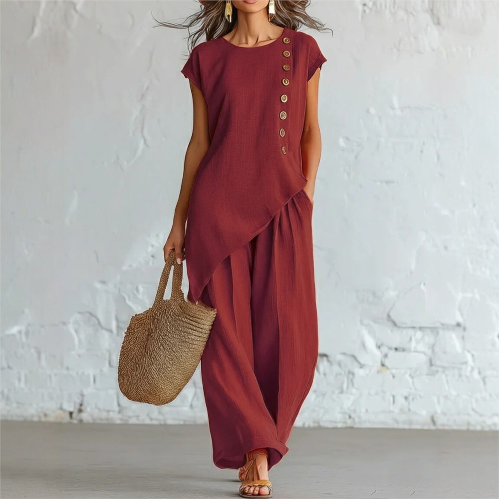 Summer Casual O Neck Button Do - Zara Summer Clothing For Women avis et prix