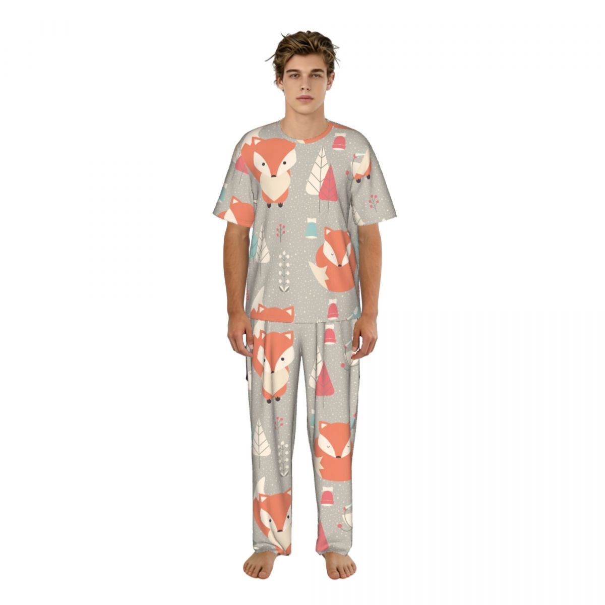Men Pajamas Suit Short Sleeved - Summer Clothing Patterns avis et prix