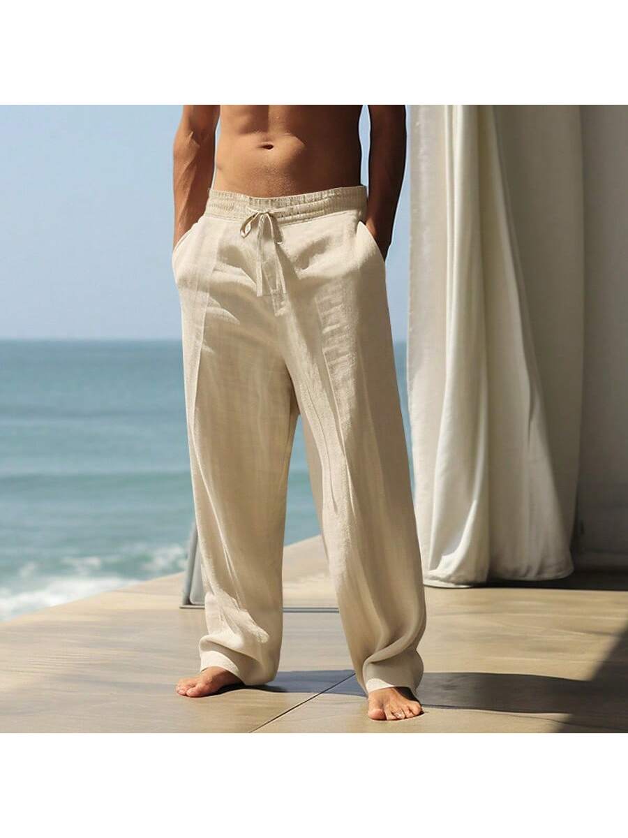 Mens Linen Loose Drawstring Pa - Linen Shorts Men avis et prix