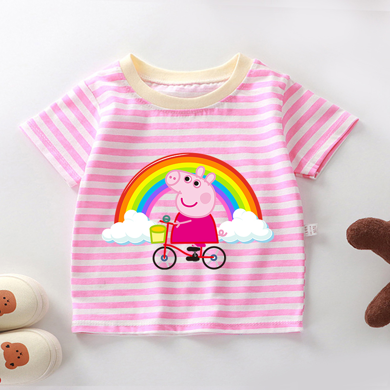 Peppas Pig Stripe T Shirts for - Summer Clothing Toddler avis et prix