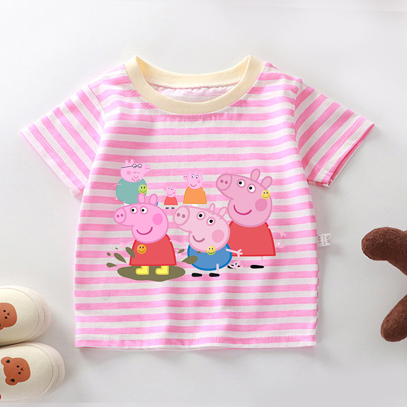 Peppas Pig Stripe T Shirts for - Summer Clothing Toddler avis et prix