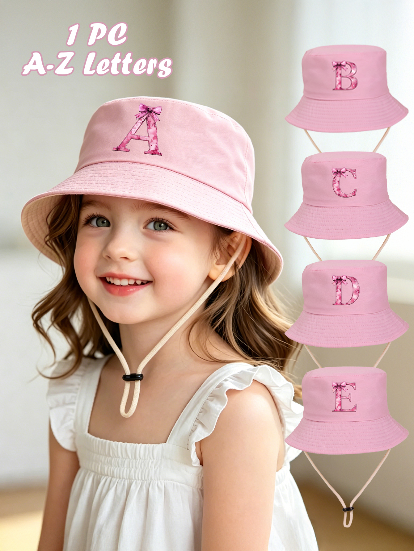 1pc pink baby girl bucket hat  - Summer Quotes avis et prix