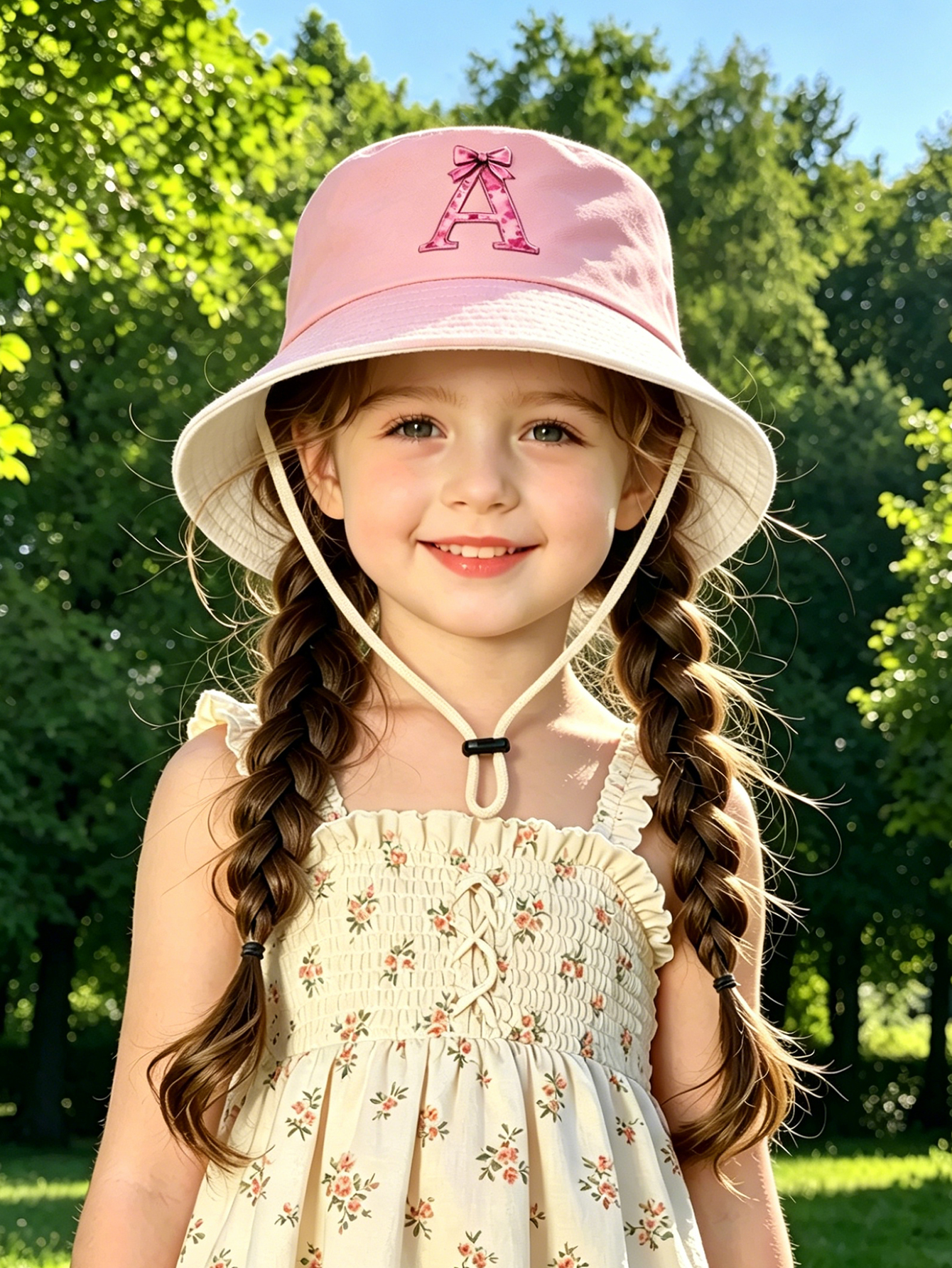 1pc pink baby girl bucket hat  - Summer Quotes avis et prix