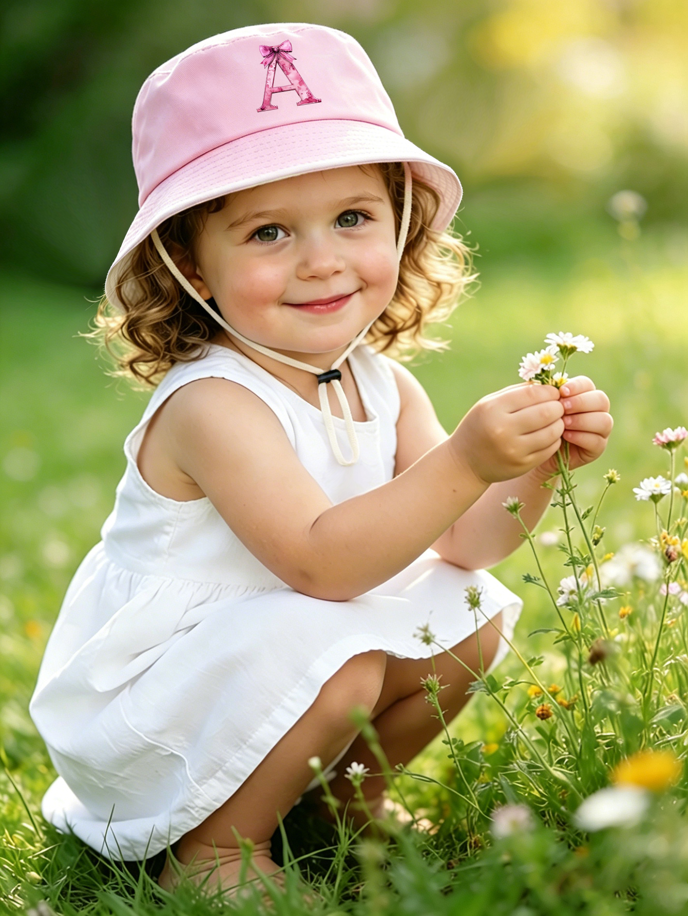 1pc pink baby girl bucket hat  - Summer Quotes avis et prix