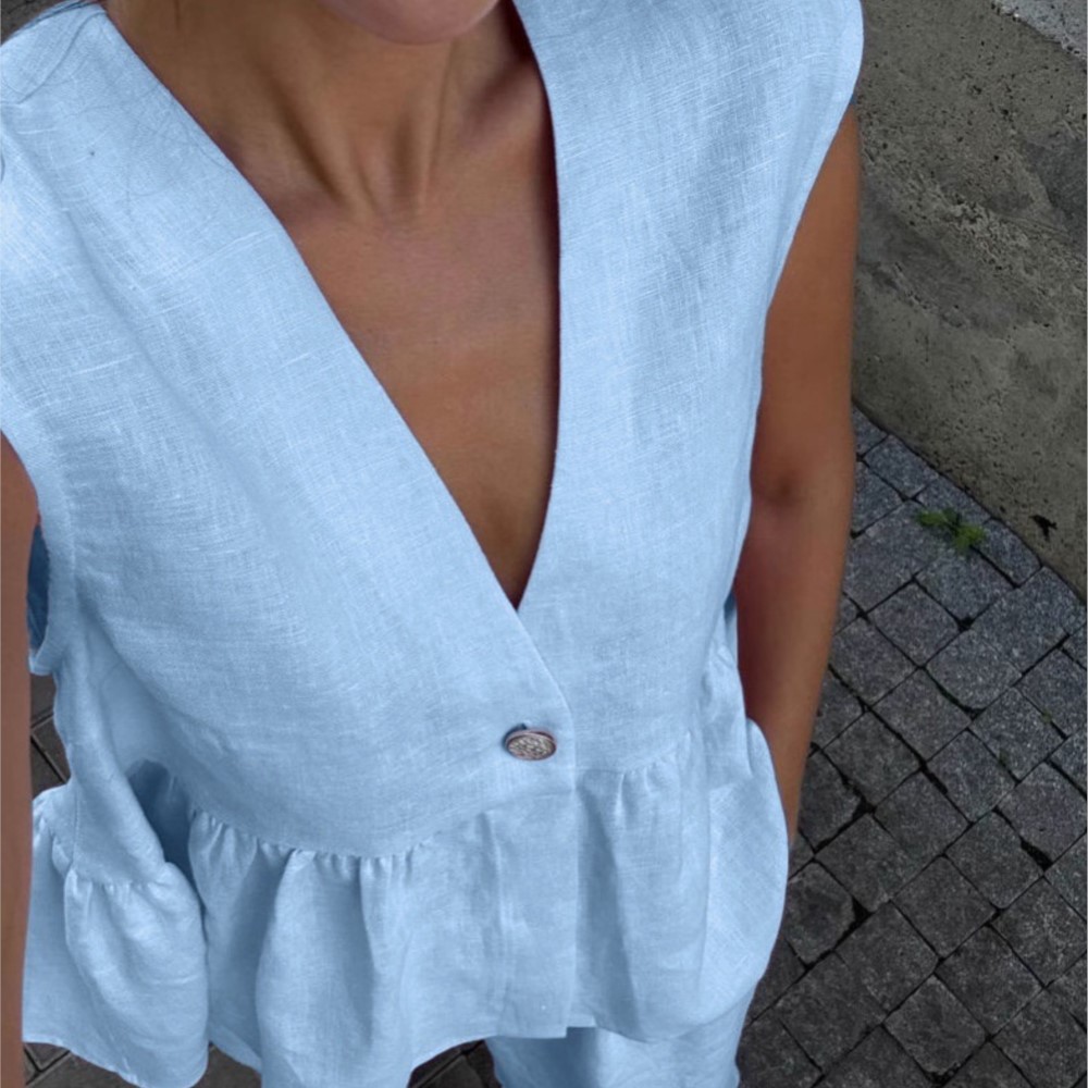 Casual Sleeveless Vest V Neck  - Zara Summer Clothing For Women avis et prix