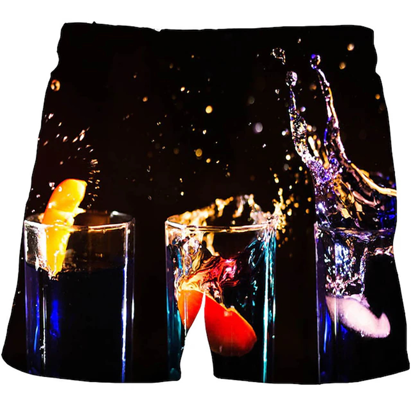 Beer 3D Graphic Shorts Men Sum - Summer Vacation Clothing Men avis et prix