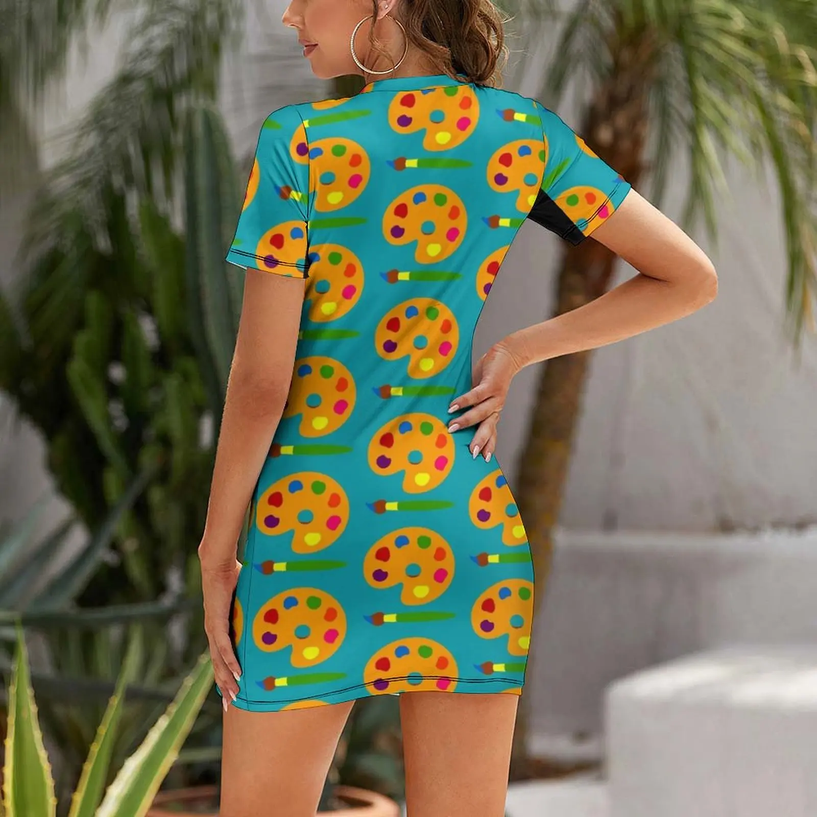 Colorful Paint Palette Short-S - Summer Clothing Palette avis et prix